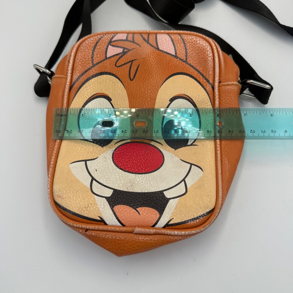 Buckle-Down Disney Dale Character Crossbody Bag Orange Faux Leather Chip n Dale - Picture 7 of 8